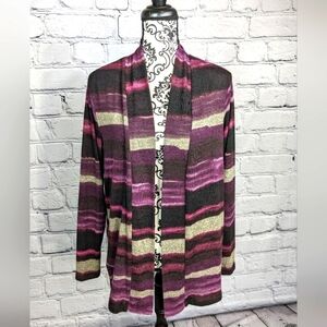 Established 1962 women's open front long sleeve cardigan sz medium stretch bb06